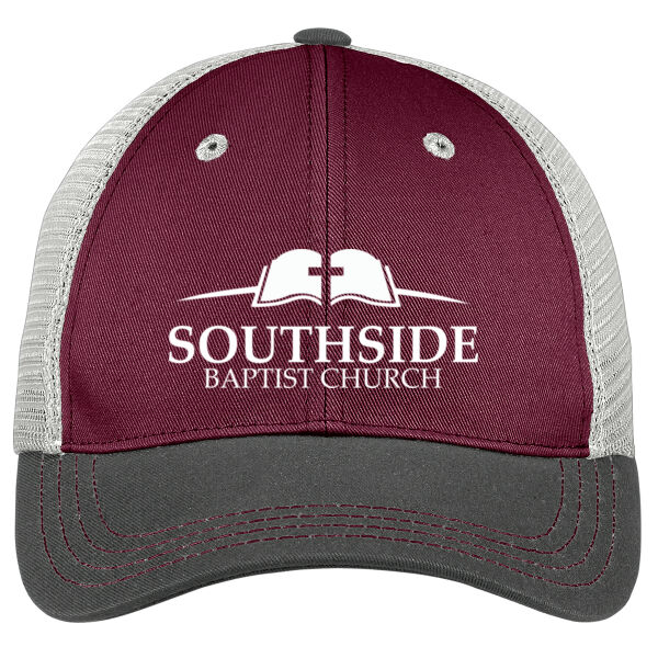 SBC Tri-tone Mesh White - Tri Tone Mesh Back Cap Thumbnail